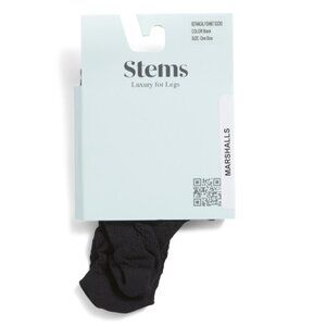 STEMS Black Botanical Fishnet Socks